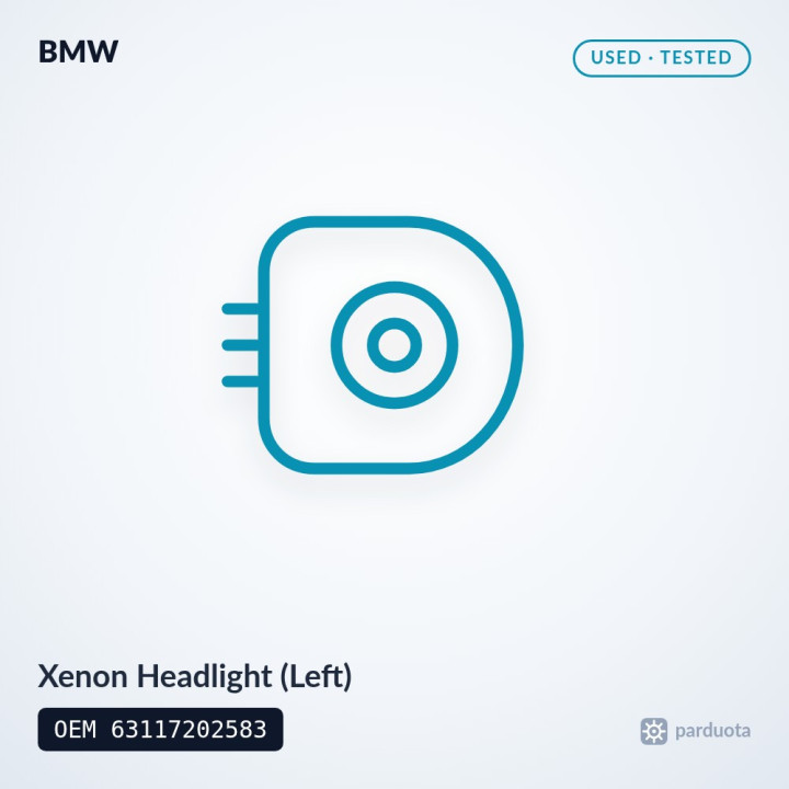 Xenon Headlight (Left) - BMW 3 Series E90 LCI 2008-2012