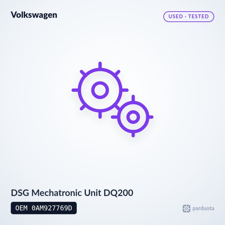 DSG Mechatronic Unit DQ200 - Volkswagen Golf / Polo / Octavia 2008-2016