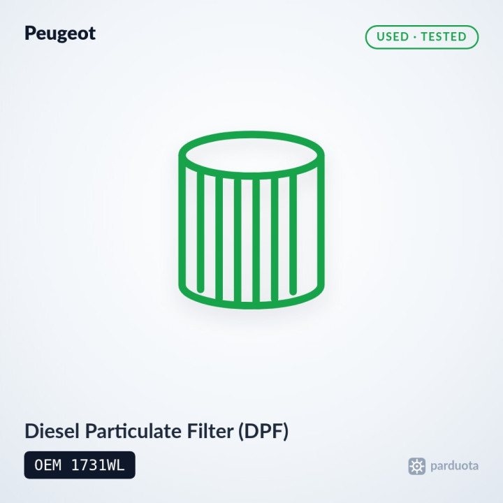 Diesel Particulate Filter (DPF) - Peugeot 3008 1.6 HDi 2009-2016