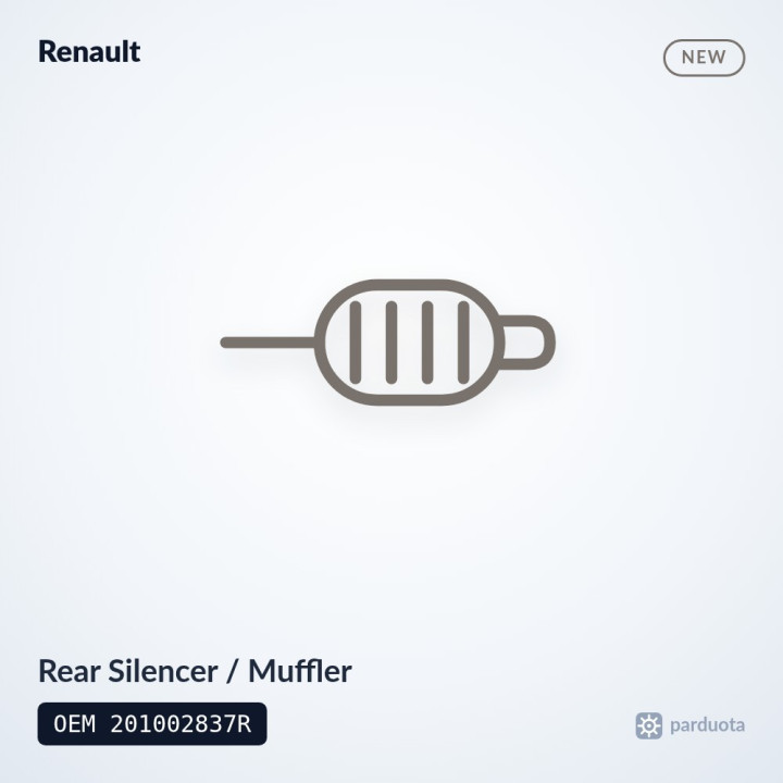 Rear Silencer / Muffler - Renault Clio IV 2012-2019