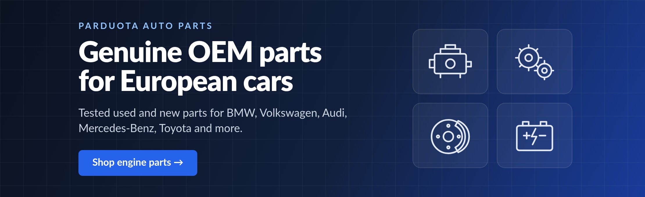 Genuine OEM parts for European cars